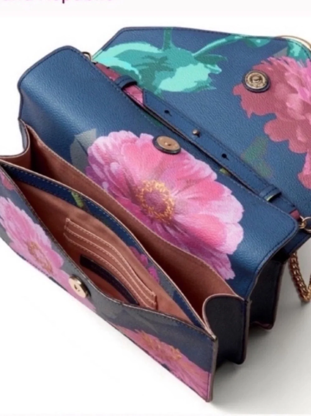 Banana Republic Classic Faux Leather Floral Daisy Crossbody Bag, NWT